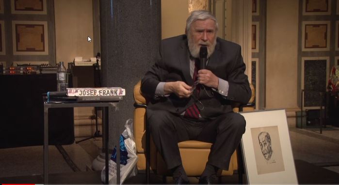 Youtube-Screenshot: 
Friedrich Kurrent: Josef Frank in Wien wieder bekannt gemacht | Vortrag (2016)
